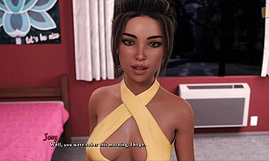 College Brunette Chick Route In Being A Dik Game With Big Tits