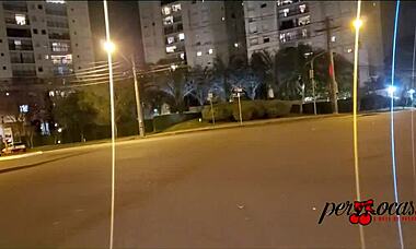 Moto Boy Chases Woman Flashing Tits on Car Roof