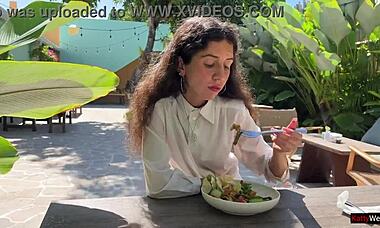 i begged my friend for a public facial at the cafe