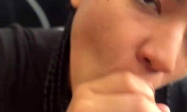 Hey, my stepsister's cute friend sneaks in for an exotic blowjob!