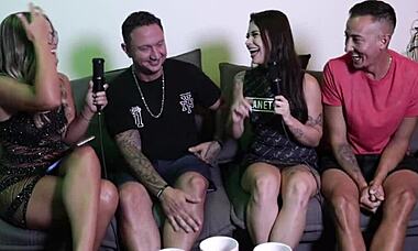 Woman Reveals Intimate Area After Enjoying Fetish Experience, Expresses Pleasure in Sitting and Oral Stimulation - Bruno Abate and Jenni Faria in Sheer Red