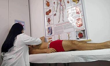 Hey, patient got hard right in front of the nurse