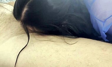 Stepmom Gives Intense Blowjob To Help Son Cum