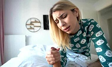 Stepmom and Stepson Share a Bed in a Hotel Room
