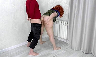 Old milf with big ass and tits takes dick in anal 😈