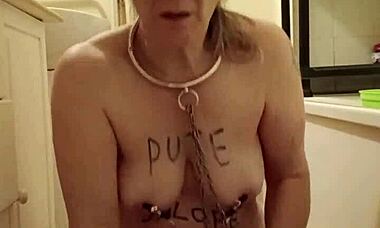 Slave Bound in Doggy with Dirty Talk and Dildo