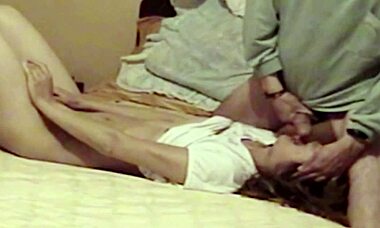 Hidden cam of first time with stepbrother: blowjob, fuck, cum inside