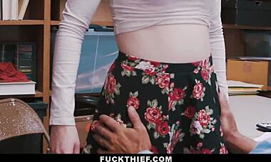 Hey, watch this teen strip and fuck a guard!