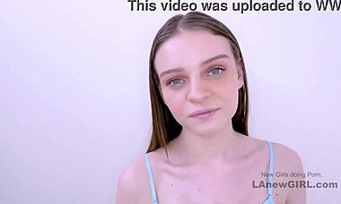 cute teen takes huge cock in tight pussy