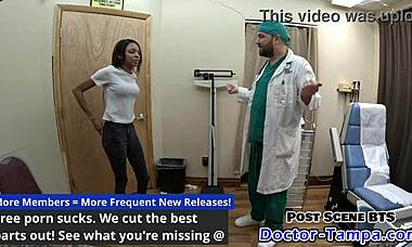 Feel Doctor Tampa's Perspective as Solana Faces Her First Gyno Exam Nervously at Doctor-Tampa.com.