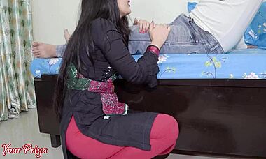 Desi Indian Maid Squirts Hard After Intense Fucking and Hot Blowjob with Hindi Audio