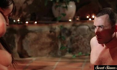 Watch the slutty stepsister get fucked hard in cowgirl until she takes a cumshot