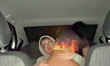 First time selling sex to street hooker in car, she removes condom! 😏