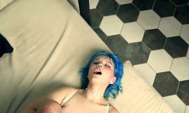 Alternative Couple Having Real Sex with Intense Kissing